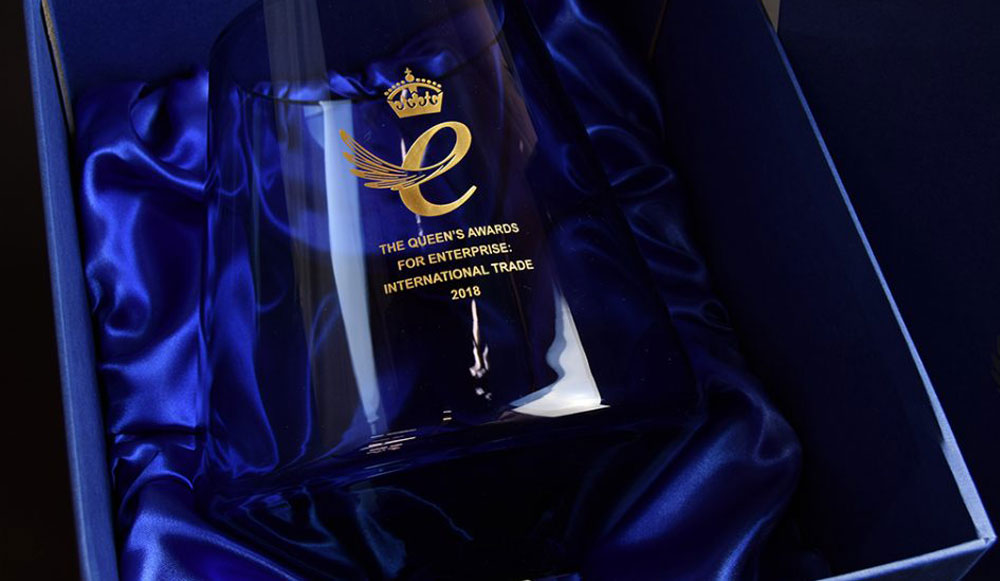 Queen's award crystal